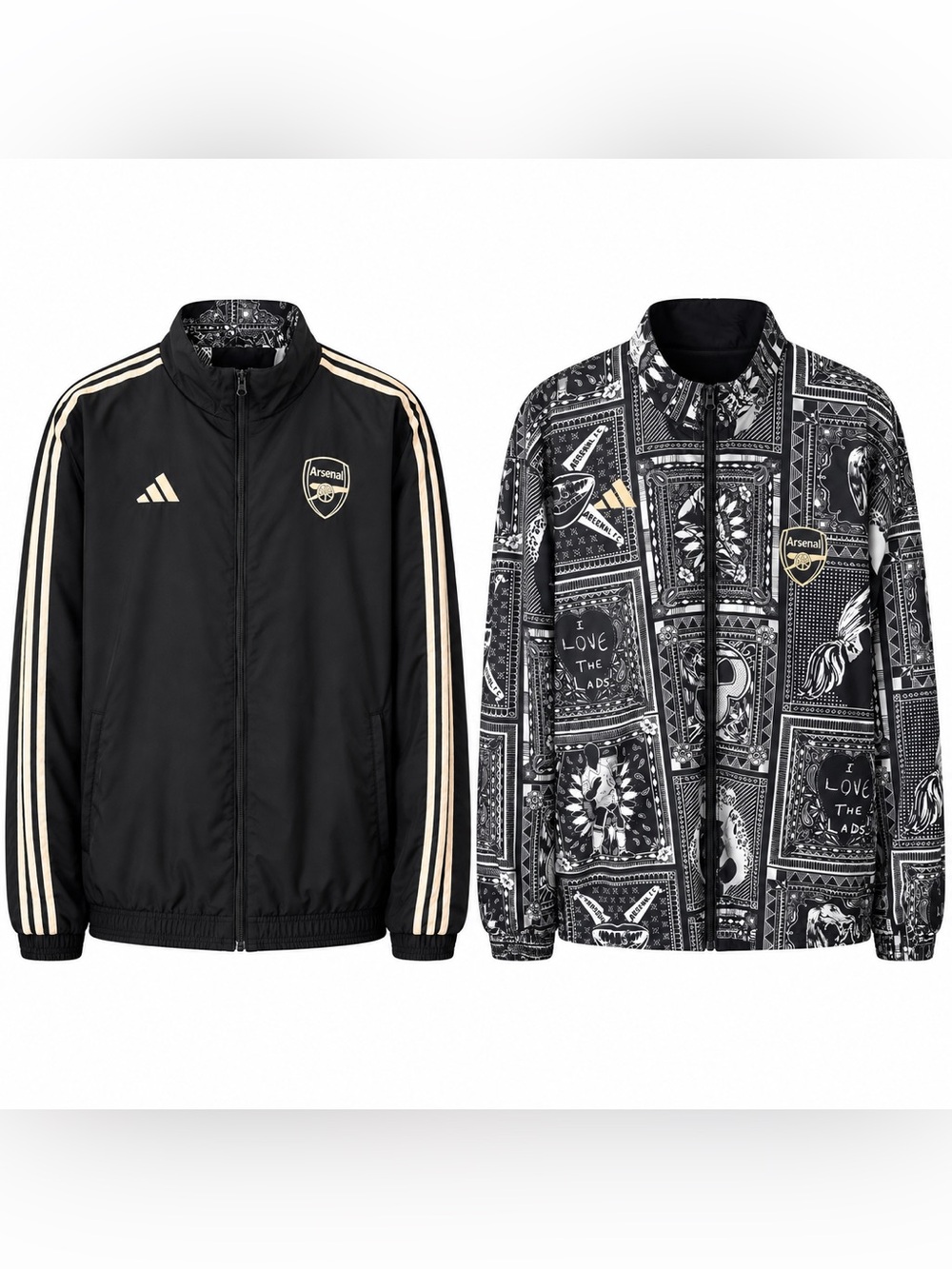 Adidas Arsenal x Ian Wright Reversible Anthem Jacket 3XL IP1607 Rare